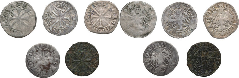 Italy. Sigismund (1446-1490). Lot of five (5) AR Grosso Tirolino, Meran mint. (o...