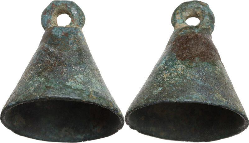 CONICAL BRONZE BELL Roman period to Medieval, c. 1st - 8th century AD. Conical b...