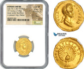 Roman Empire, Julia Titi, daughter of Titus (died AD 90/1) AV Aureus (7.49g) Rome Mint, Struck AD 88-89 AD under Domitian. Obv.: Draped bust right - R...