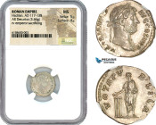 Roman Empire, Hadrian (AD 117-138) AR Denarius (3.46g) Rome Mint, AD 137-138, Obv.: Hadrian to right. Rev.: VOTA PVBLICA Hadrian, togate, standing fro...