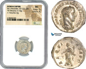 Roman Empire, Severus Alexander (AD 222-235) AR Denarius (3.74g) Rome Mint, AD 226, Obv.: Laureate and draped bust right. Rev.: Aequitas standing left...