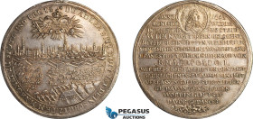 Austria, Leopold, Silver Medal 1683, on the second siege of Vienna, (Ø 48.5mm, 33.69g) Mont. 903, Lustrous EF-UNC, Rare!