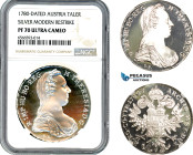 Austria, Maria Theresia, Taler 1780, Vienna Mint, Silver, Modern Restrike, NGC PF 70 Ultra Cameo, Top Pop