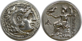 Griechische Münzen, MACEDONIA. Alexander III. „der Große“ (336-323 v. Chr.). Drachme. 4,08 g. 17,5 mm. Stempelglanz