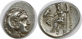 Griechische Münzen, MACEDONIA. Alexander III. „der Große“ (336-323 v. Chr.). Drachme. 4,26 g. 18,4 mm. Stempelglanz
