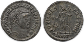 Römische Münzen, MÜNZEN DER RÖMISCHEN KAISERZEIT. Maximinus II. (309-313 n. Chr). Follis 312 n. Chr., Heraclea. (4,05 g. 23,0 mm) Vs.: IMP C GAL VAL M...