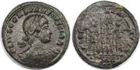 Römische Münzen, MÜNZEN DER RÖMISCHEN KAISERZEIT. Constantius II. (337-361 n. Chr). Follis 334-335 n. Chr., Siscia. (2,04 g. 18,5 mm) Vs.: FL IVL CONS...