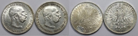 RDR – Habsburg – Österreich, Lots und Sammlungen. KAISERREICH ÖSTERREICH. Österreich-Ungarn. Franz Joseph I. (1848-1916). 2 x 2 Kronen 1912. Jaeger 40...