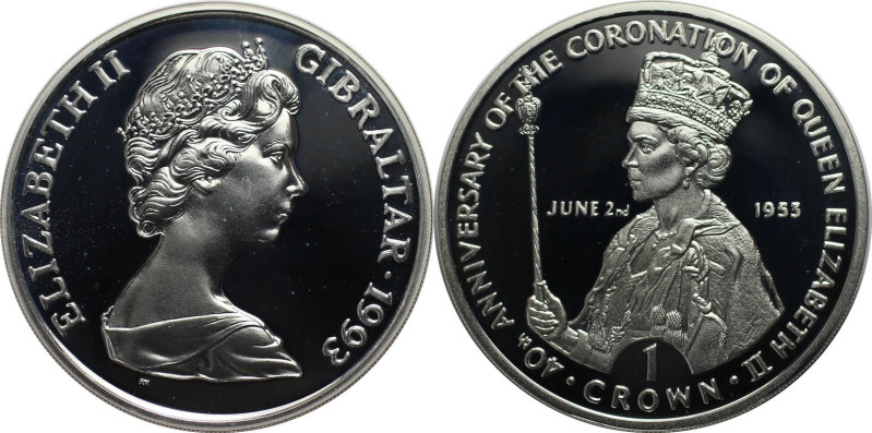 Europäische Münzen und Medaillen, Gibraltar. Krönung von Elisabeth II. 1 Crown 1...