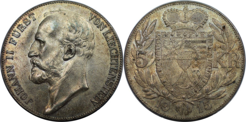 Europäische Münzen und Medaillen, Liechtenstein. Johann II. (1858-1929). 5 Krone...