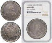 Russische Münzen und Medaillen, Elizabeth (1741-1762). 1 Rubel 1750 SPB, St. Petersburg. Silber. Bitkin 265. KM C-19b. NGC AU Details-Obverse Damage
