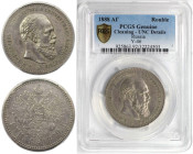 Russische Münzen und Medaillen, Alexander III. (1881-1894). Rubel 1888 AG. Silber. Bitkin 71. PCGS Genuine Cleaning - UNC Details