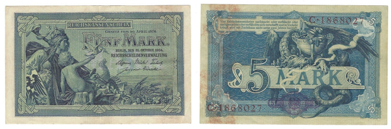 Banknoten, Deutschland / Germany. Reichsbanknoten und Reichskassenscheine (1874-...