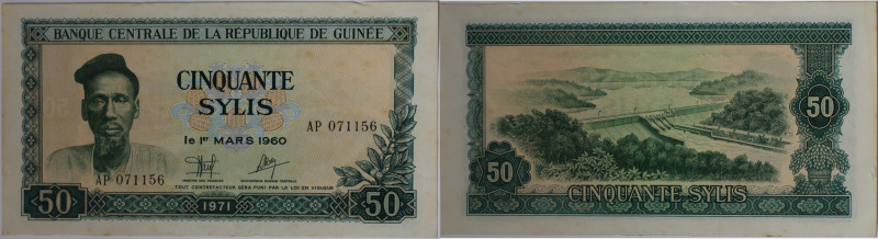 Banknoten, Guinea. 50 Sylis 1971. Pick 018. II