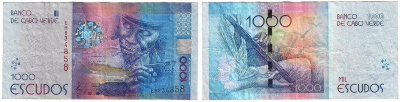 Banknoten, Kap Verde / Cape Verde. 1000 Escudos 2014. Pick 73. II