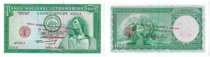 Banknoten, St. Thomas und Prinzeninseln / Saint thomas and prince islands. 1000 ...