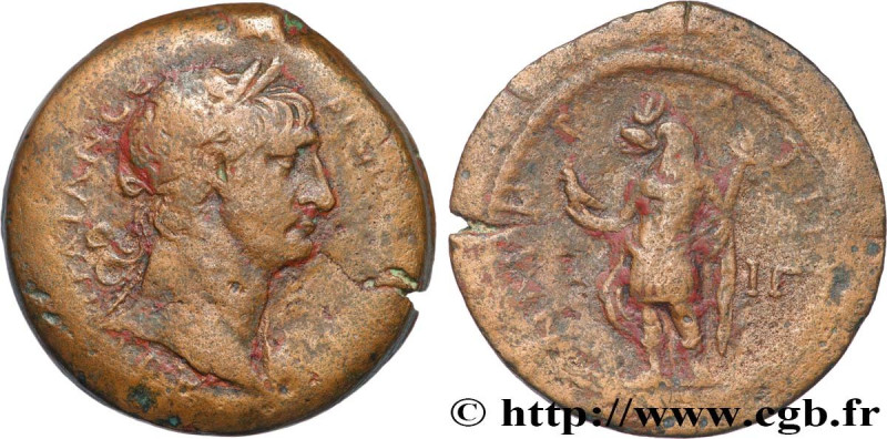 TRAJANUS
Type : Drachme 
Date : an 13 
Mint name / Town : Alexandrie, Égypte 
Me...