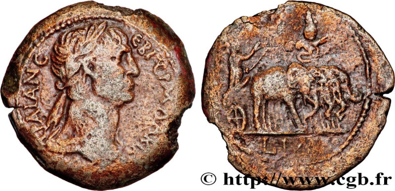 TRAJANUS
Type : Drachme 
Date : an 14 
Mint name / Town : Alexandrie, Égypte 
Me...