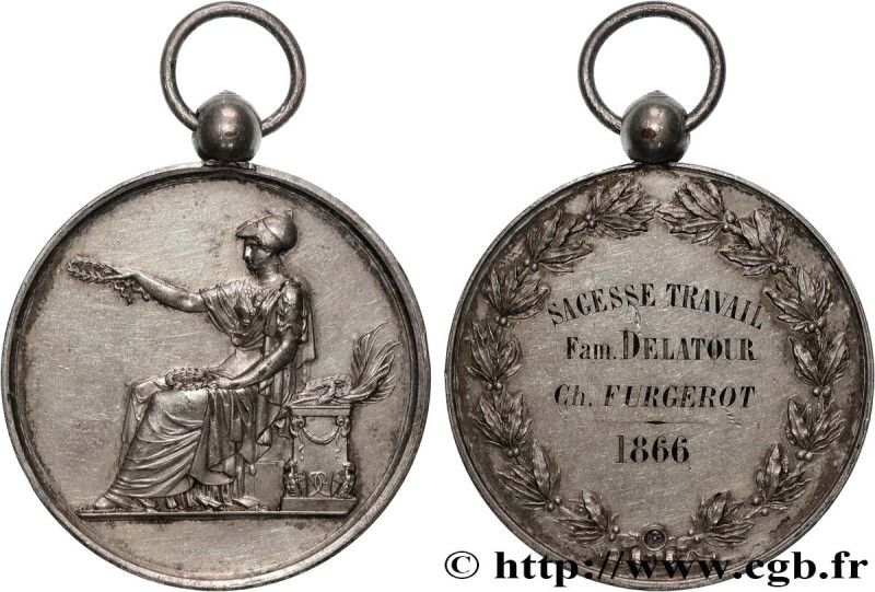 SECOND EMPIRE
Type : Médaille, Sagesse et travail 
Date : 1866 
Metal : silver p...