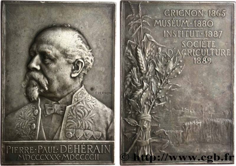 III REPUBLIC
Type : Plaquette, Pierre-Paul Dehérain 
Date : 1902 
Metal : silver...