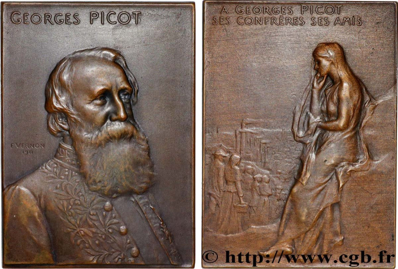 III REPUBLIC
Type : Plaquette, A Georges Picot 
Date : (1911) 
Metal : bronze 
D...