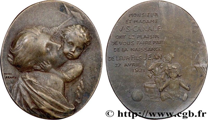 III REPUBLIC
Type : Médaille de naissance, Jean Canale 
Date : 1921 
Metal : cop...