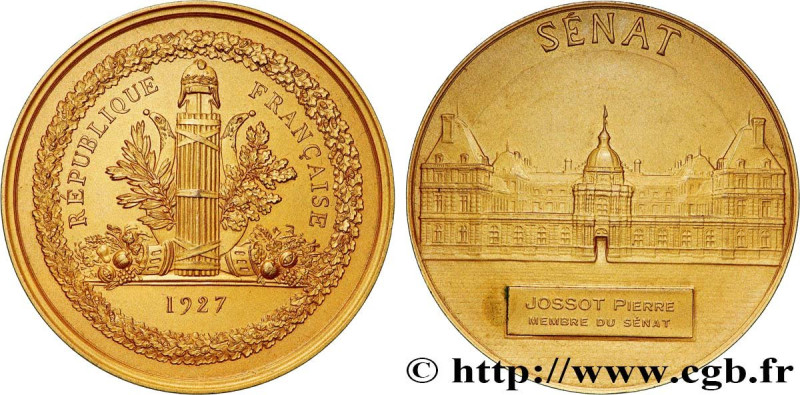 III REPUBLIC
Type : Médaille, Sénat, Membre du Sénat 
Date : 1927 
Metal : gilt ...