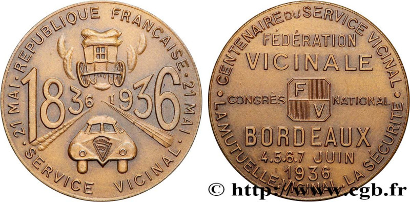 III REPUBLIC
Type : Médaille, Centenaire du service vicinal 
Date : 1936 
Metal ...