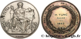 FRENCH STATE
Type : Médaille de récompense, Prix Goullencourt, Doctorat 
Date : 1942 
Mint name / Town : 75 - Paris 
Metal : silver 
Millesimal finene...