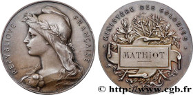 III REPUBLIC
Type : Médaille de récompense, Ministère des colonies 
Date : (1894-1946) 
Metal : silver 
Diameter : 41,5  mm
Engraver : ROTY Oscar (184...