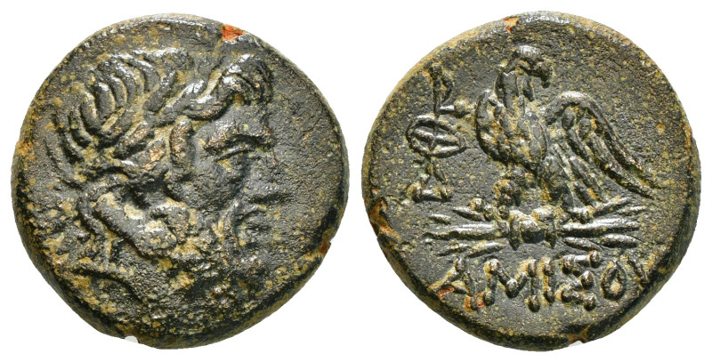 PONTOS. Amisos. Ae (Circa 100-85 BC).
Obv: Laureate head of Zeus right.
Rev: AMI...