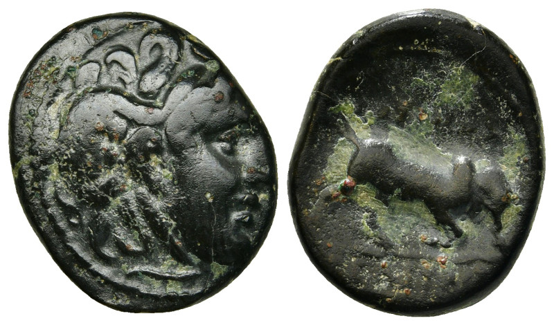 SELEUKID KINGDOM. Seleukos I Nikator (312-281 BC). Ae. Antioch.
Obv: Winged head...