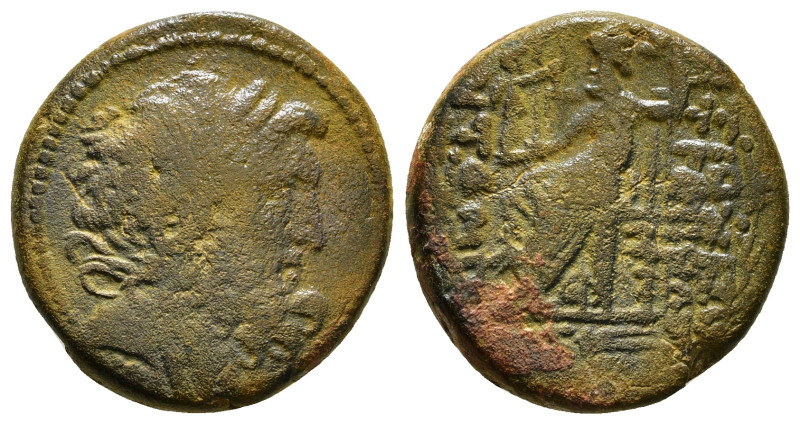 SELEUCIS & PIERIA. Antioch. Ae Tetrachalkon (38-35 BC). Uncertain date.
Obv: Lau...