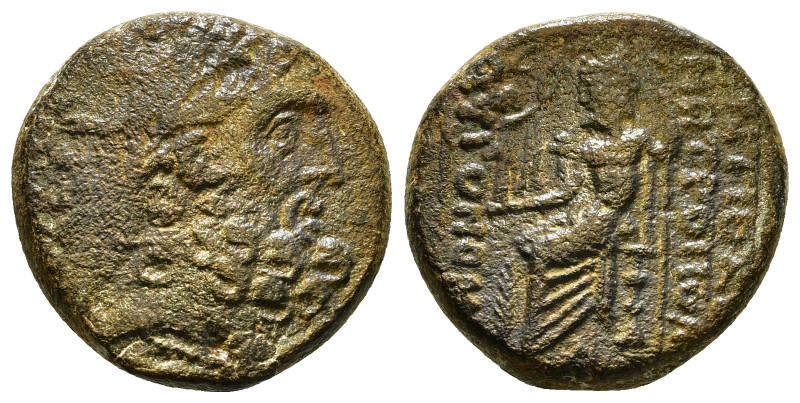 SELEUCIS & PIERIA. Antioch. Ae Tetrachalkon (38-35 BC). Uncertain date.
Obv: Lau...