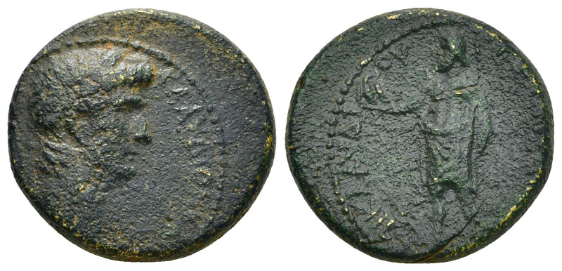 PHRYGIA. Aezanis. Claudius (41-54). Ae. Menogenes, son of Nanna, magistrate.
Obv...