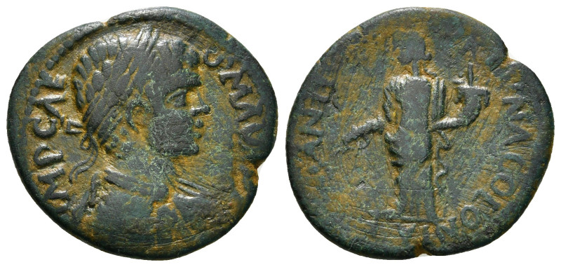 PISIDIA. Antioch. Caracalla (198-217). Ae.
Obv: IMP CAES M AVR AN.
Laureate, dra...