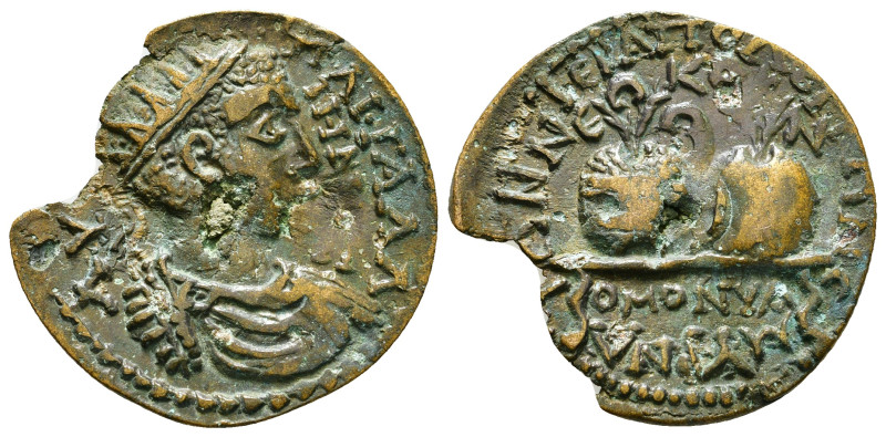 PHRYGIA. Hierapolis. Gallienus (253-268). Ae.
Obv: AV K Π ΛΙ ΓΑΛΛΙΗNOC.
Diademed...