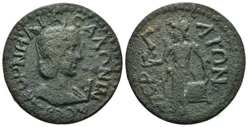 PAMPHYLIA. Perge. Salonina (254-268). 10 Assaria.
Obv: KOPNHΛIA CAΛΩNINA CЄBA.
D...