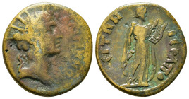 PHRYGIA. Hierapolis. Pseudo-autonomous issue. time of Elagabalus, 218-222. ΛΑΙΡΒΗΝΟϹ Radiate and draped bust of Apollo Lairbenos to right. Rev. ΙЄΡΑΠΟ...