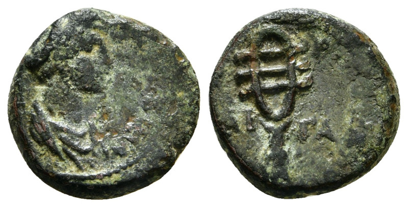 AEOLIS. Aegae. Sabina, Augusta, 112-117. Ae
Obv. CEBACTH CEBACT Draped bust of ...