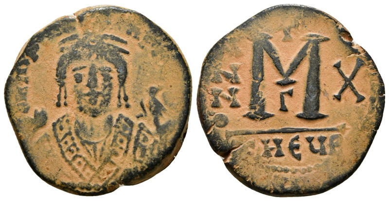 Tiberius II Constantine (578-582 AD). Theupolis (Antioch)
AE Follis
Obv: δ m TIb...