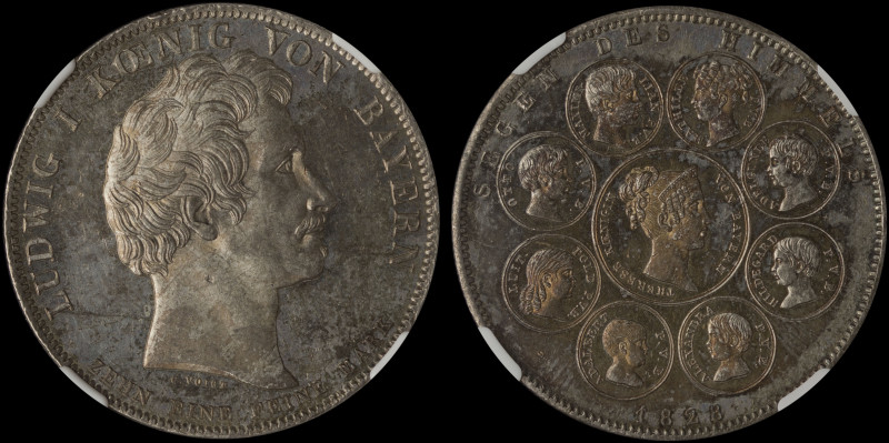 GERMAN STATES / BAVARIA: 1 Thaler (1828) in silver (0,833) commemorating the Ble...