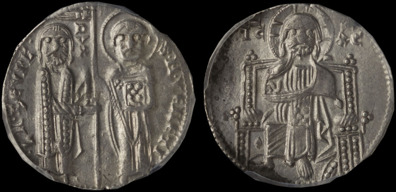 ITALIAN STATES / VENICE: 1 Grosso (ND 1268-75) in silver (0,965). The doge stand...