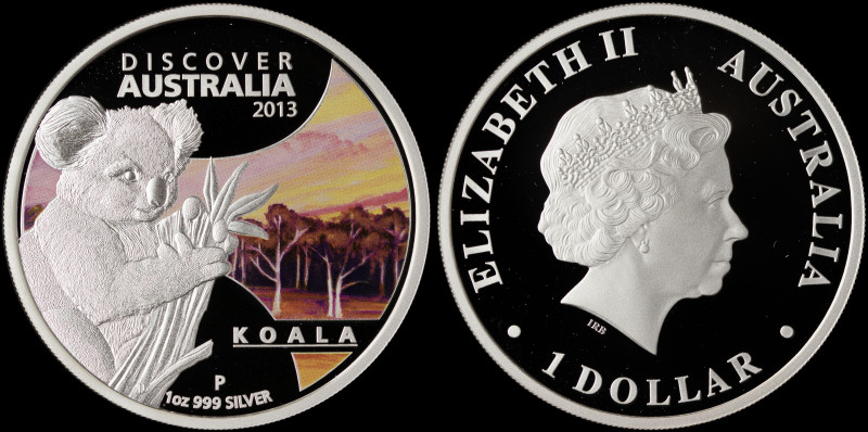 AUSTRALIA: 1 Dollar (2013 P) in silver (0,999) from series 2013 Discover Austral...