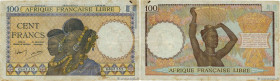 Country : FRENCH EQUATORIAL AFRICA 
Face Value : 100 Francs 
Date : (1941) 
Period/Province/Bank : Afrique Française Libre 
Department : Cameroun 
Cat...
