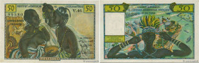 Country : FRENCH WEST AFRICA (1895-1958) 
Face Value : 50 Francs 
Date : (1956) 
Period/Province/Bank : Institut d'émission de l'A.O.F. et du Togo 
Ca...
