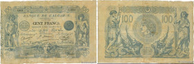 Country : ALGERIA 
Face Value : 100 Francs 
Date : 07 septembre 1911 
Period/Province/Bank : Banque de l'Algérie 
Catalogue reference : P.74 
Addition...
