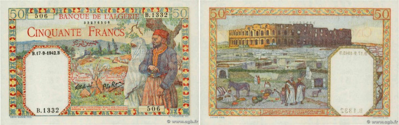 Country : ALGERIA 
Face Value : 50 Francs 
Date : 17 septembre 1942 
Period/Prov...