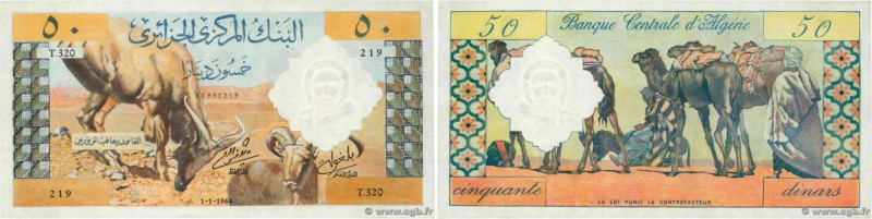 Country : ALGERIA 
Face Value : 50 Dinars 
Date : 01 janvier 1964 
Period/Provin...
