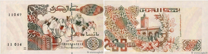 Country : ALGERIA 
Face Value : 200 Dinars Fauté 
Date : 21 mai 1992 
Period/Pro...